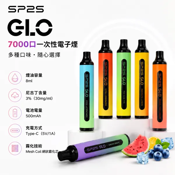 一次性電子煙-思博瑞SP2S-GLO-7000 一次性電子煙-思博瑞SP2S-GLO-7000
